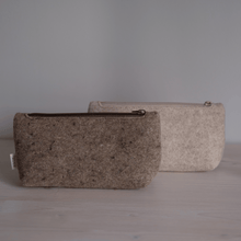 Load image into Gallery viewer, Pencil case recycled wool felt - taupe
