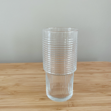 Load image into Gallery viewer, Glass - long drink striped - also suitable for coffee and tea
